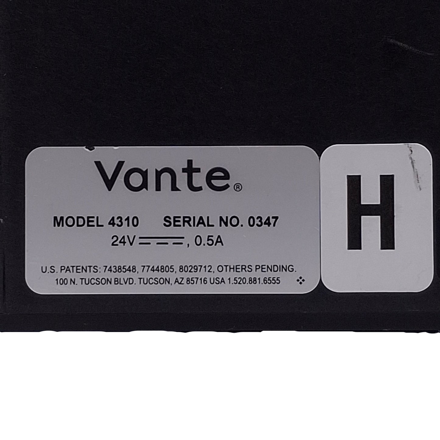 Used Vante 4310H Thermal Forming Platform 100psi Max, 18lbs at 90psi Grip Force