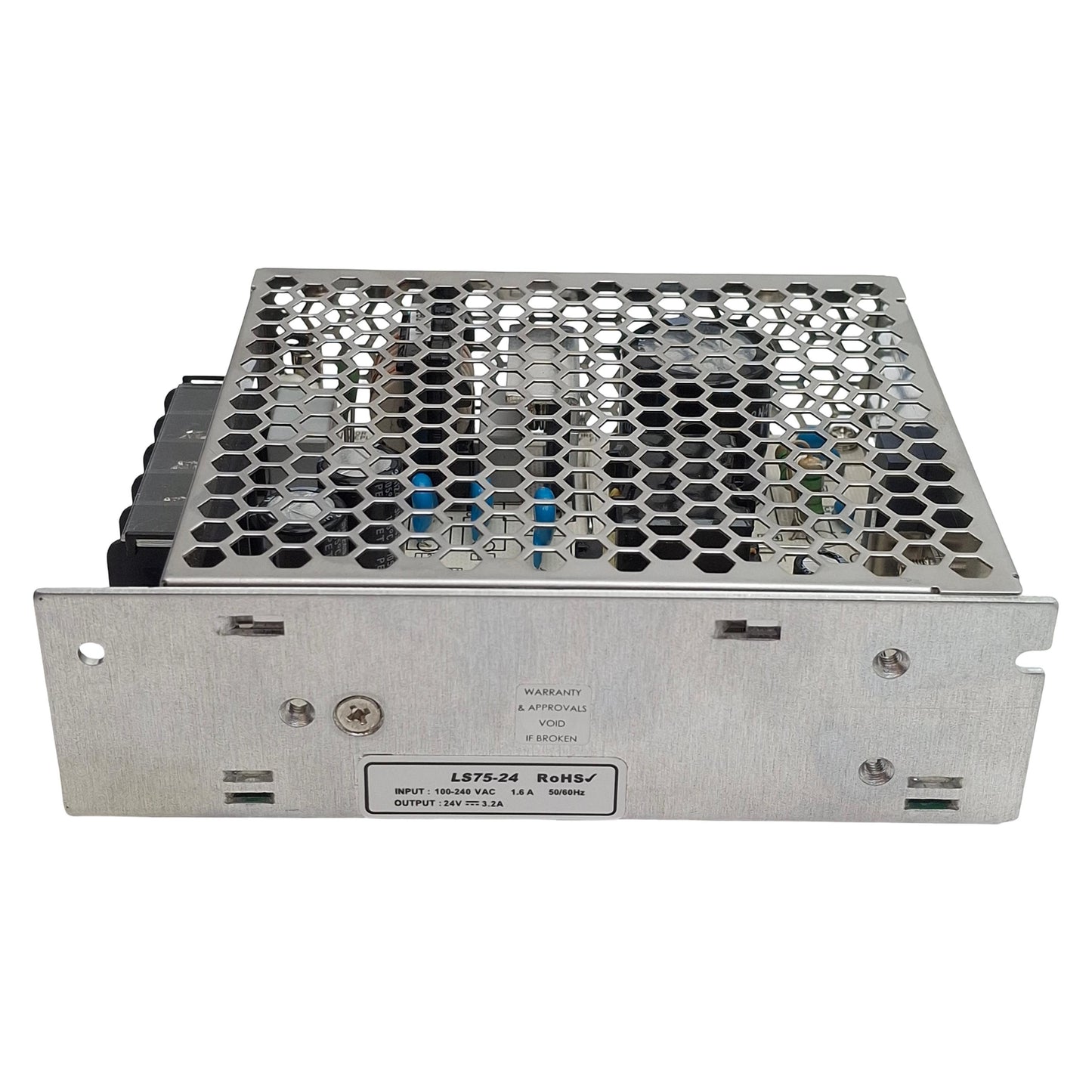 Used TDK-Lambda LS75-24 Enclosed Power Supply, 100-240VAC In, 3.2A 24VDC Out