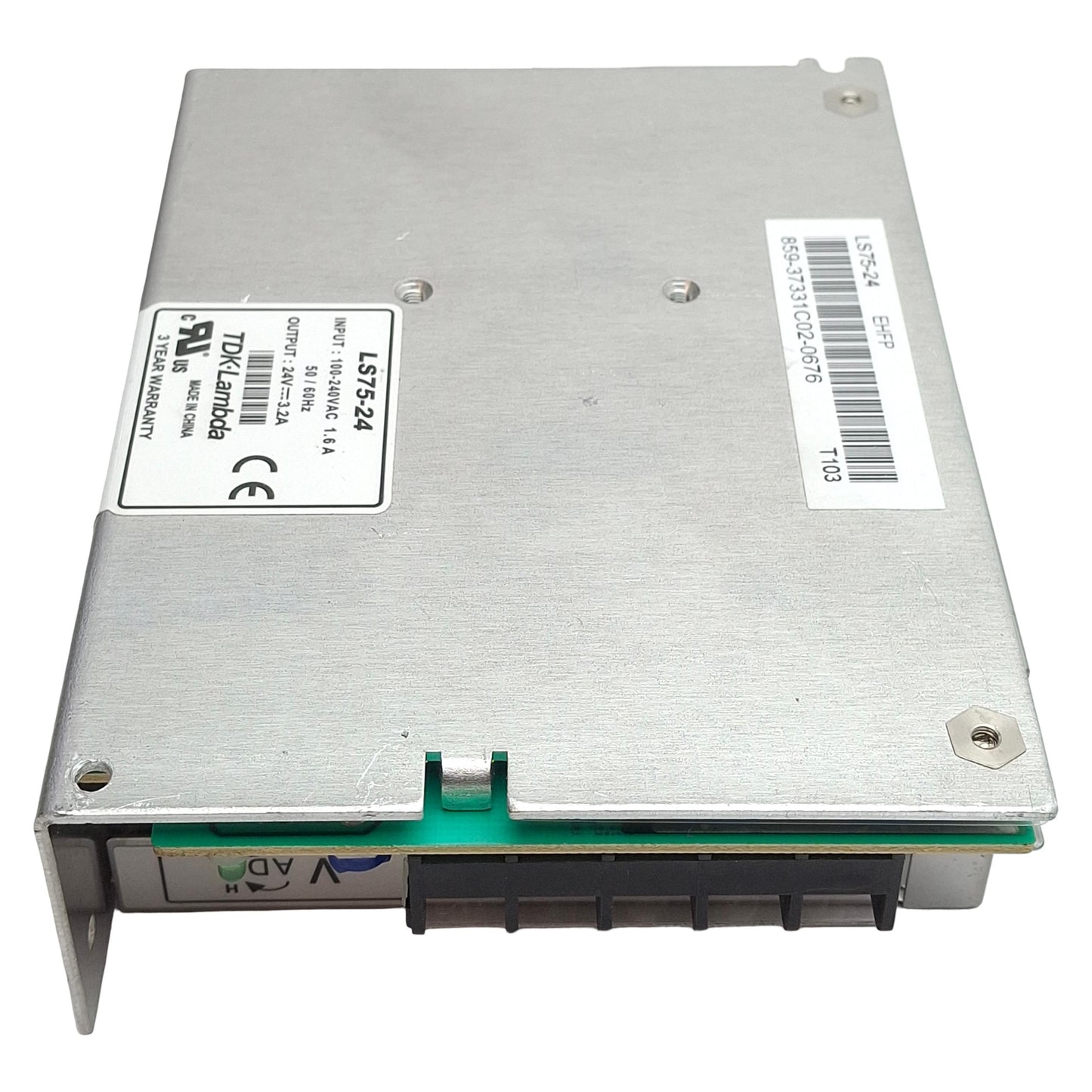 Used TDK-Lambda LS75-24 Enclosed Power Supply, 100-240VAC In, 3.2A 24VDC Out
