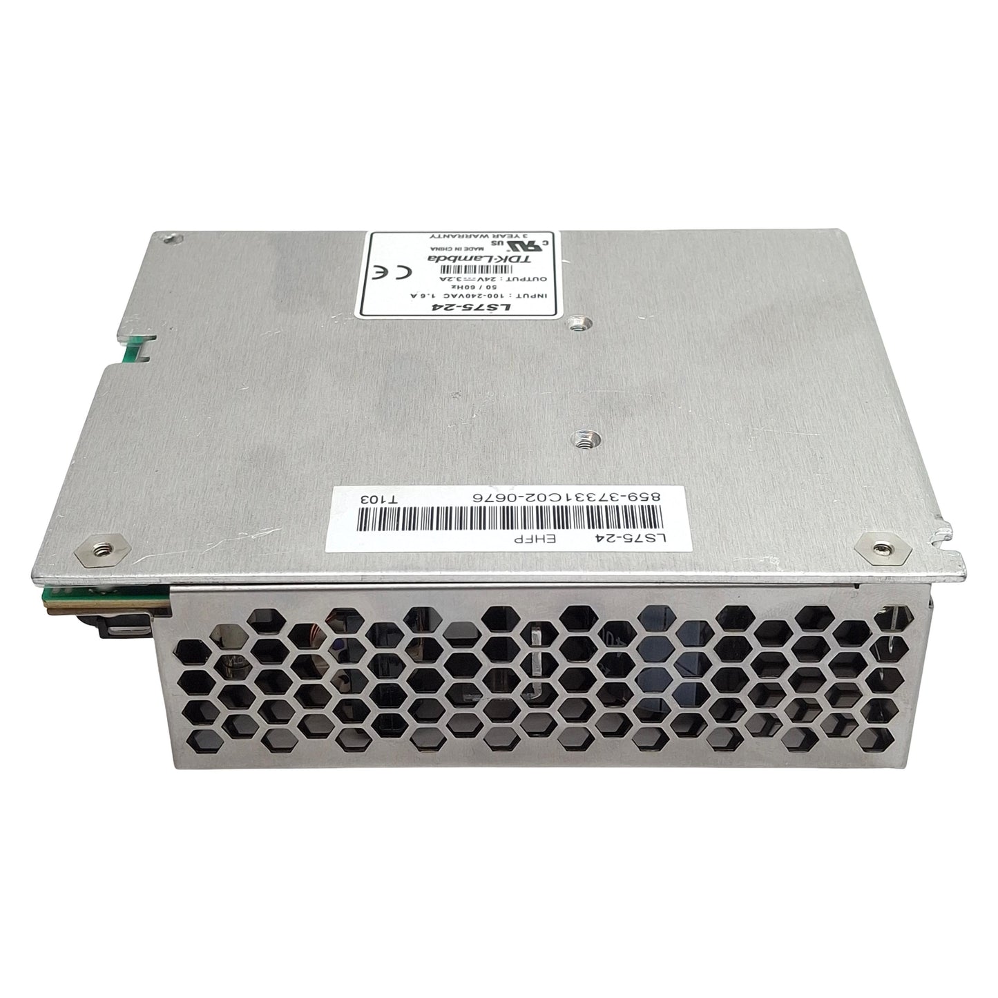 Used TDK-Lambda LS75-24 Enclosed Power Supply, 100-240VAC In, 3.2A 24VDC Out