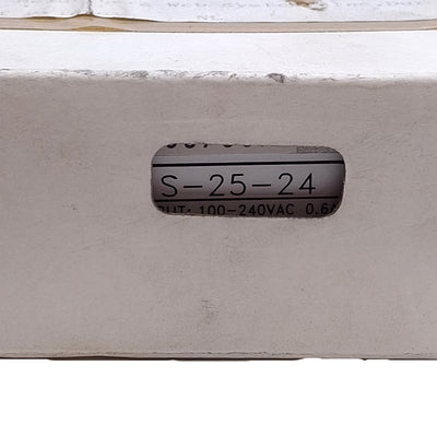 New Mean Well S-25-24 Switching Power Supply 100-240VAC 0.6A In, 24VDC 1.1A Out, 25W