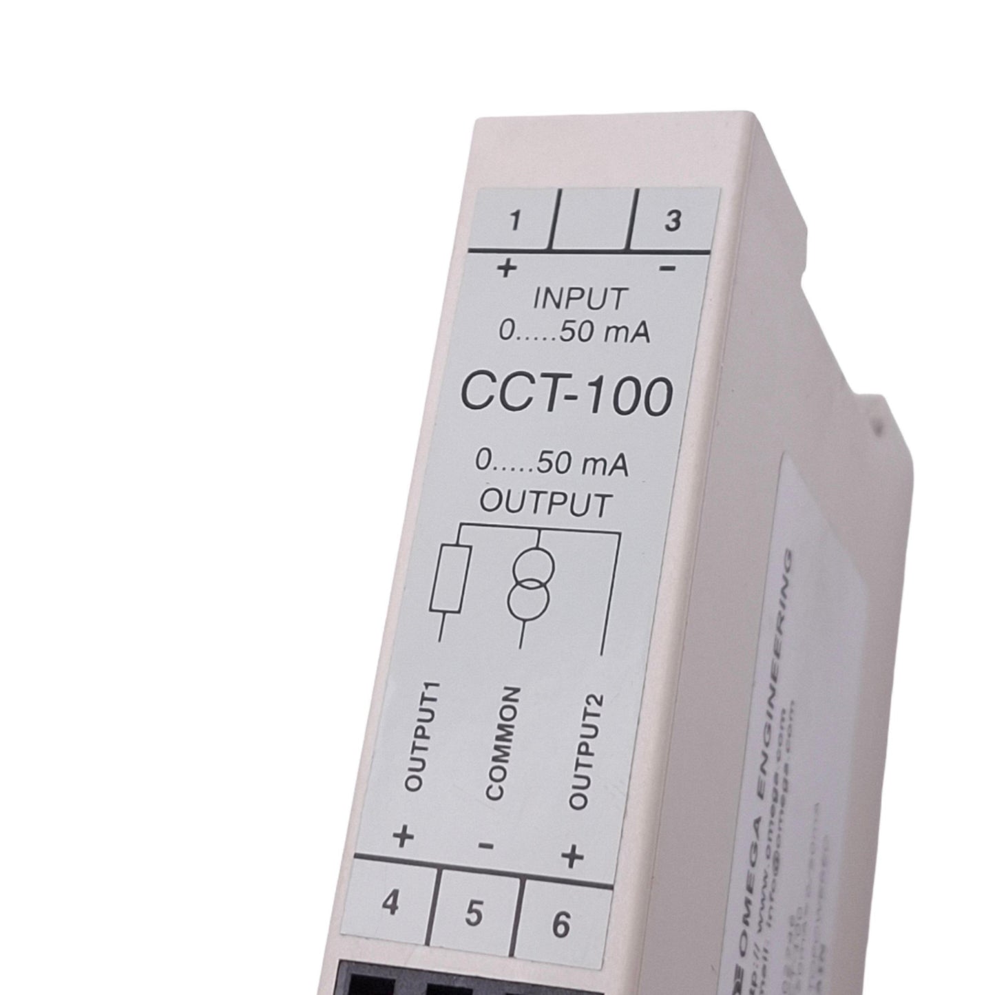 Used Omega CCT-100 Galvanic Isolation Module, 0-50mA In, 0-50mA Out, 2kV Isolation