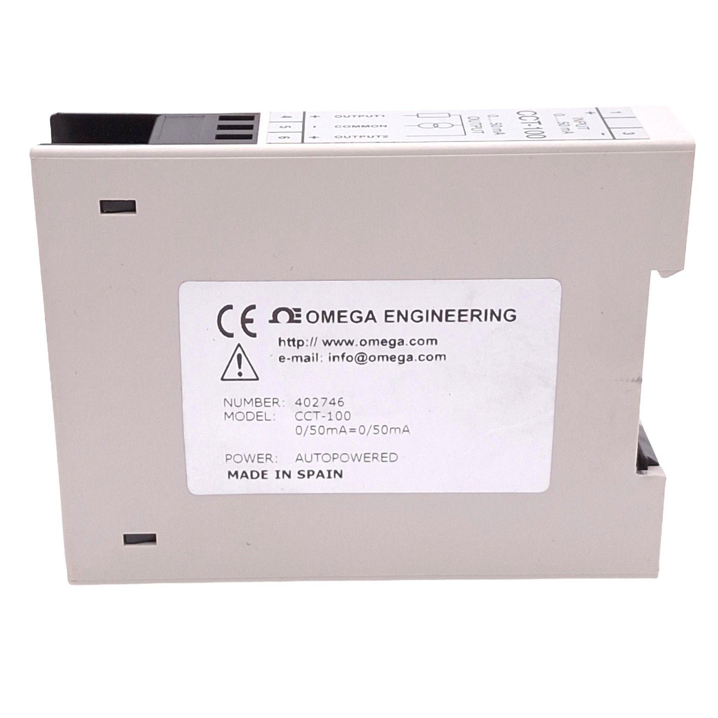 Used Omega CCT-100 Galvanic Isolation Module, 0-50mA In, 0-50mA Out, 2kV Isolation