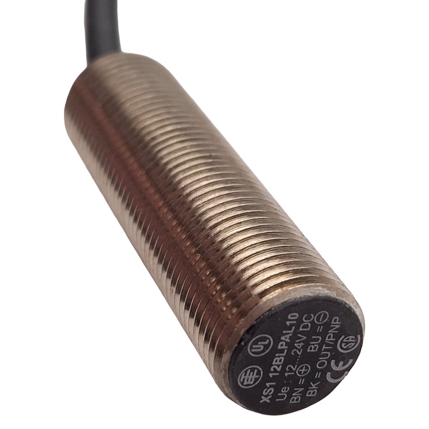 New Telemecanique XS112BLPAL10 Inductive Proximity Sensor, PNP, 2mm, 12-24VDC, M12