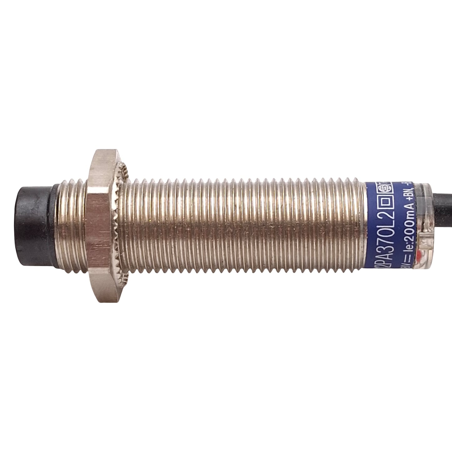 New – Open box Telemecanique XS2M12PA370L2 Proximity Sensor, PNP-NO, 12-48VDC, M12 Barrel