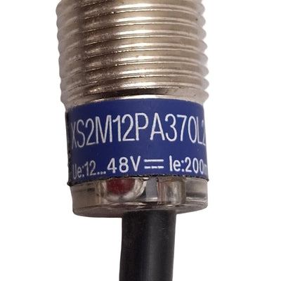 New – Open box Telemecanique XS2M12PA370L2 Proximity Sensor, PNP-NO, 12-48VDC, M12 Barrel