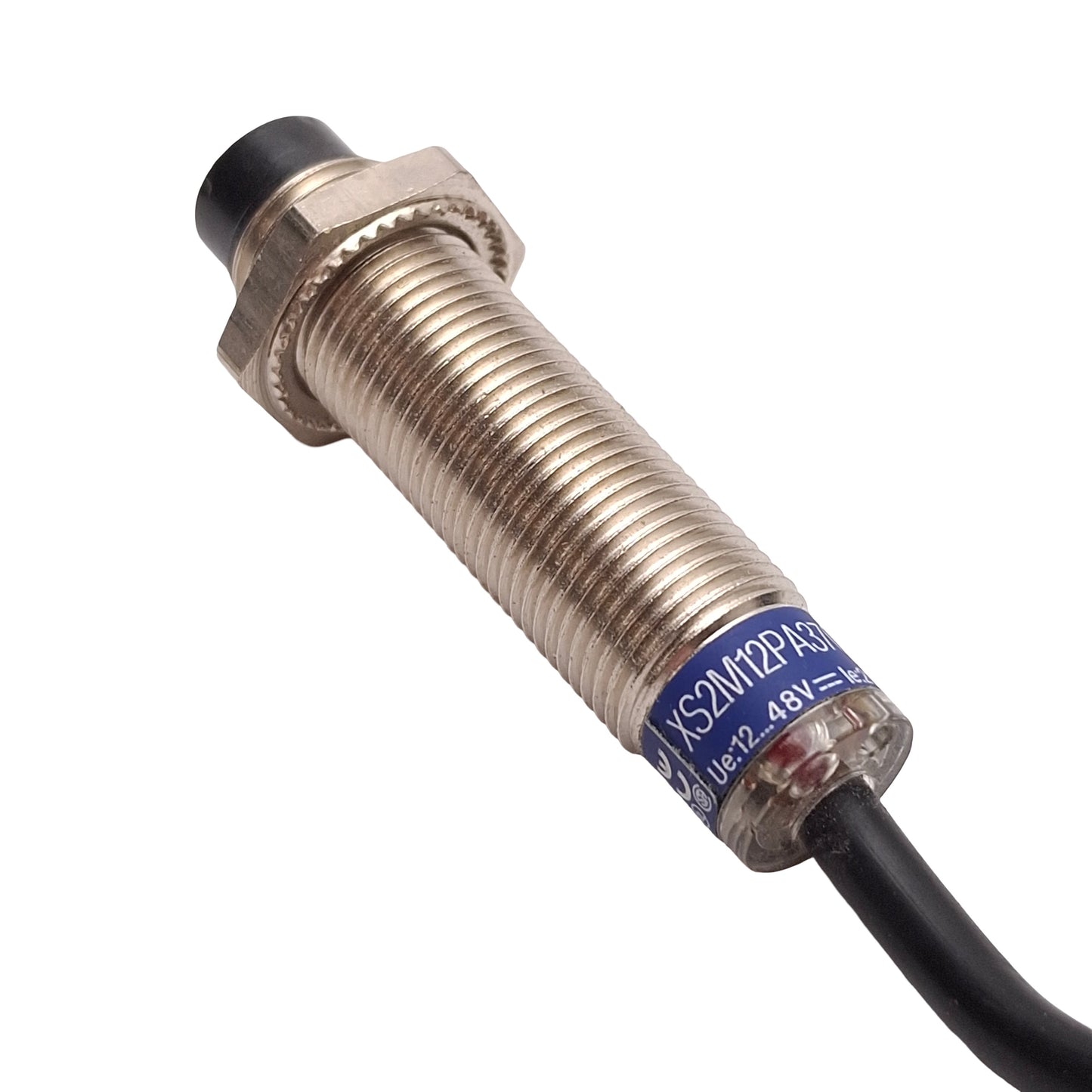 New – Open box Telemecanique XS2M12PA370L2 Proximity Sensor, PNP-NO, 12-48VDC, M12 Barrel