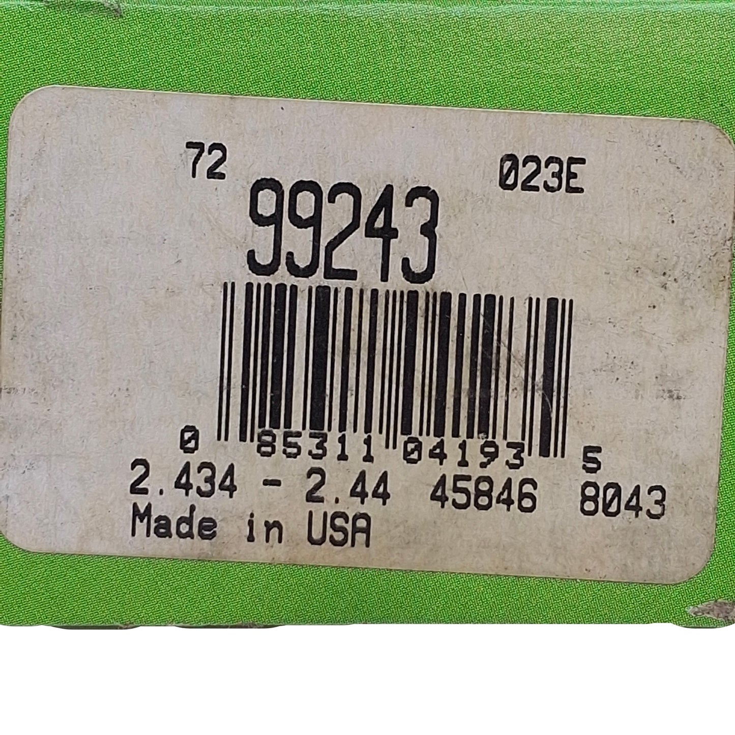 New SKF 99243 Speedi-Sleeve 61.93mm Bore, 71.83mm OD, 19.84mm Width to Groove