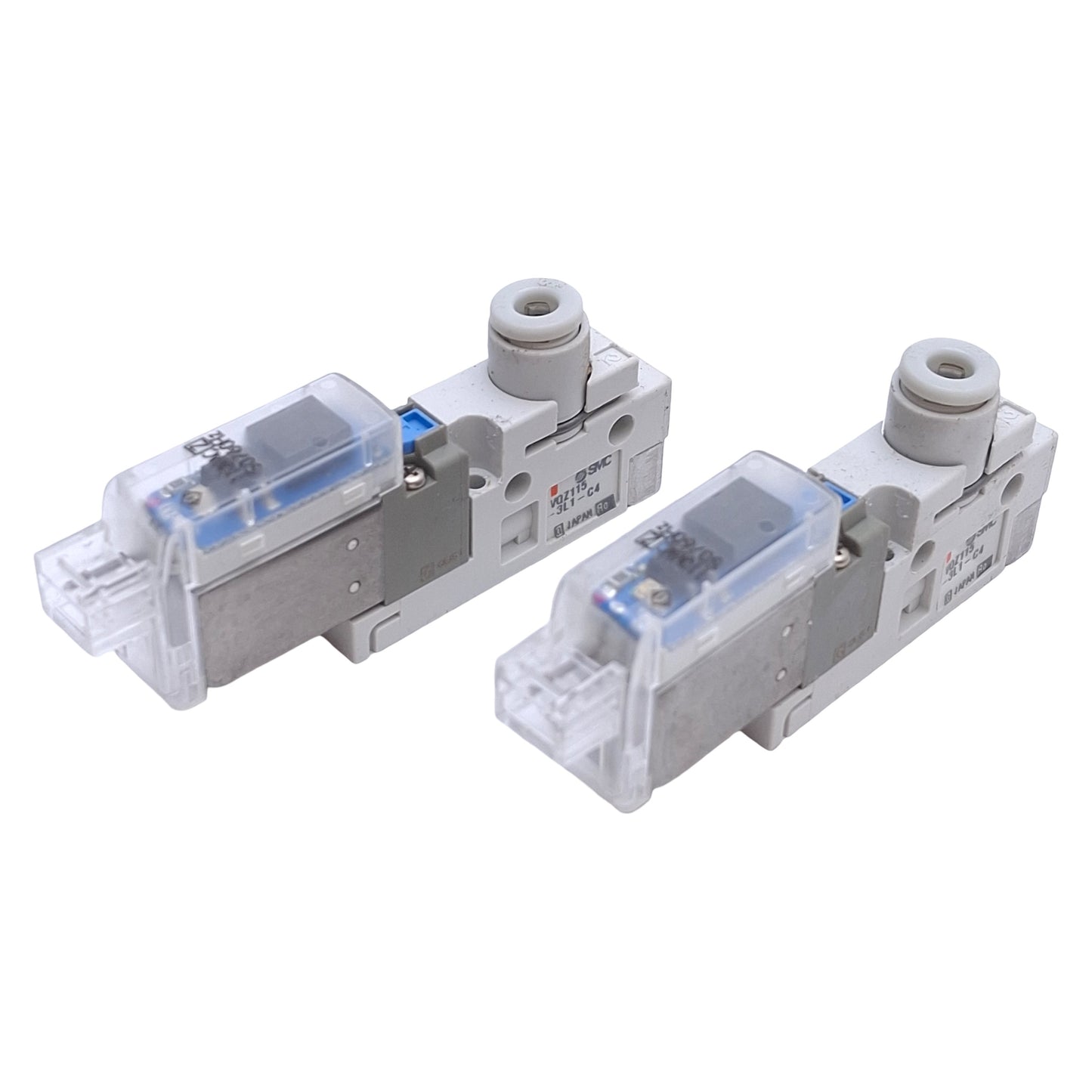 Used Lot of 2 SMC VQZ115-3LT-C4 Solenoid Valve 2-Pos 3-Port, 0.7MPa Max, 110VAC Coil