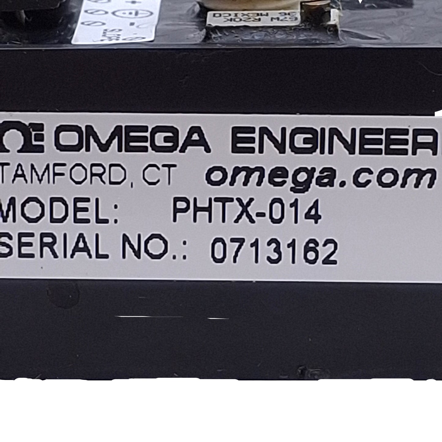 Used Omega PHTX-014 Mini pH Transmitter, 0-14 Range, 24VDC, Two-Wire, 4-20mA, BNC