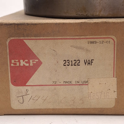 New SKF 23122 VAF Spherical Roller Bearing, ø110mm ID, ø180mm OD, 56mm Width