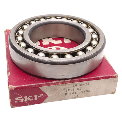New – Open box SKF 1211 KJ Self-Aligning Ball Bearing, ø55mm ID, 100mm OD, 21mm Width, 2380lbf