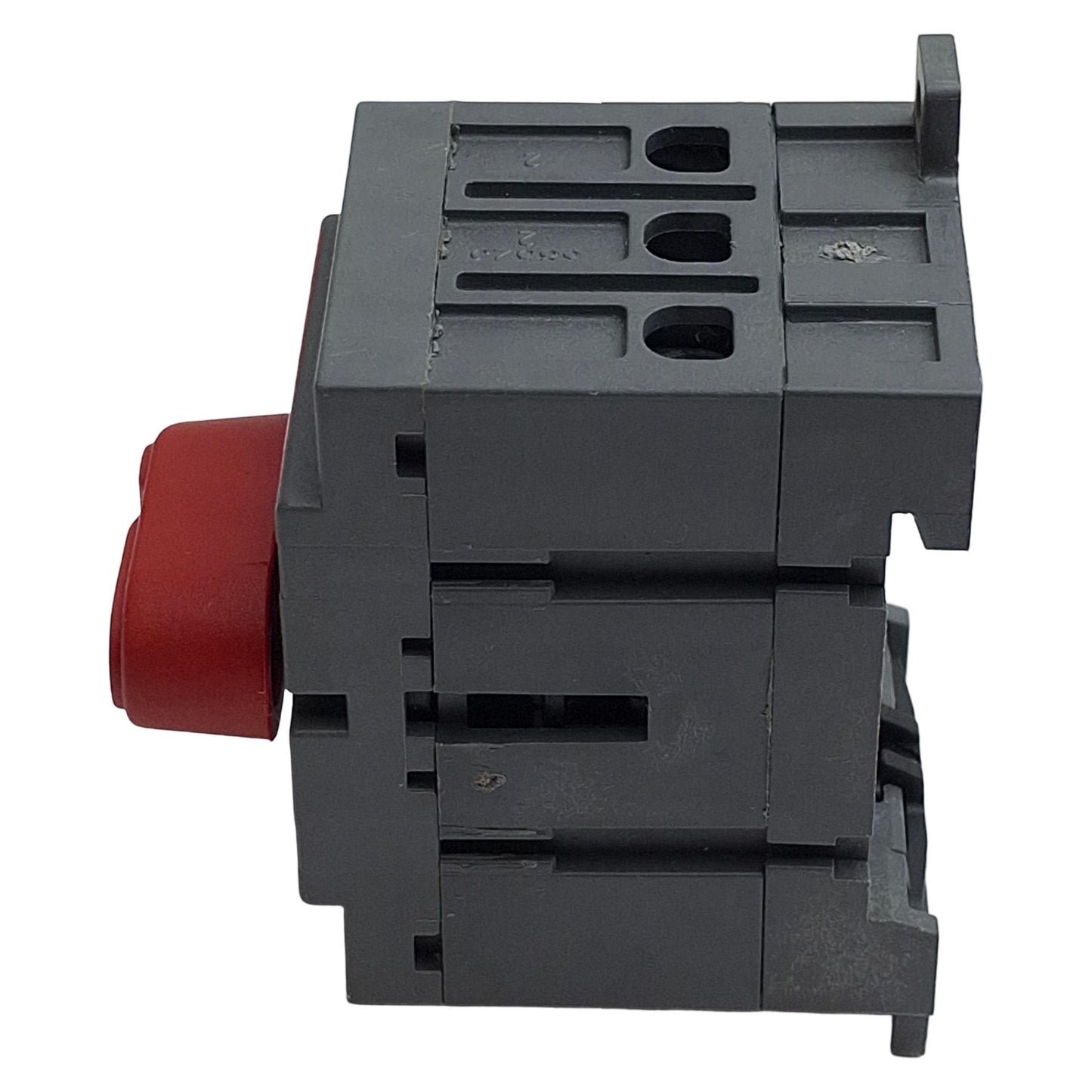 Used ABB OT32E3 Disconnect Switch, 3-Pole, 40A 600VAC, DIN Rail Mount, 6in Extension