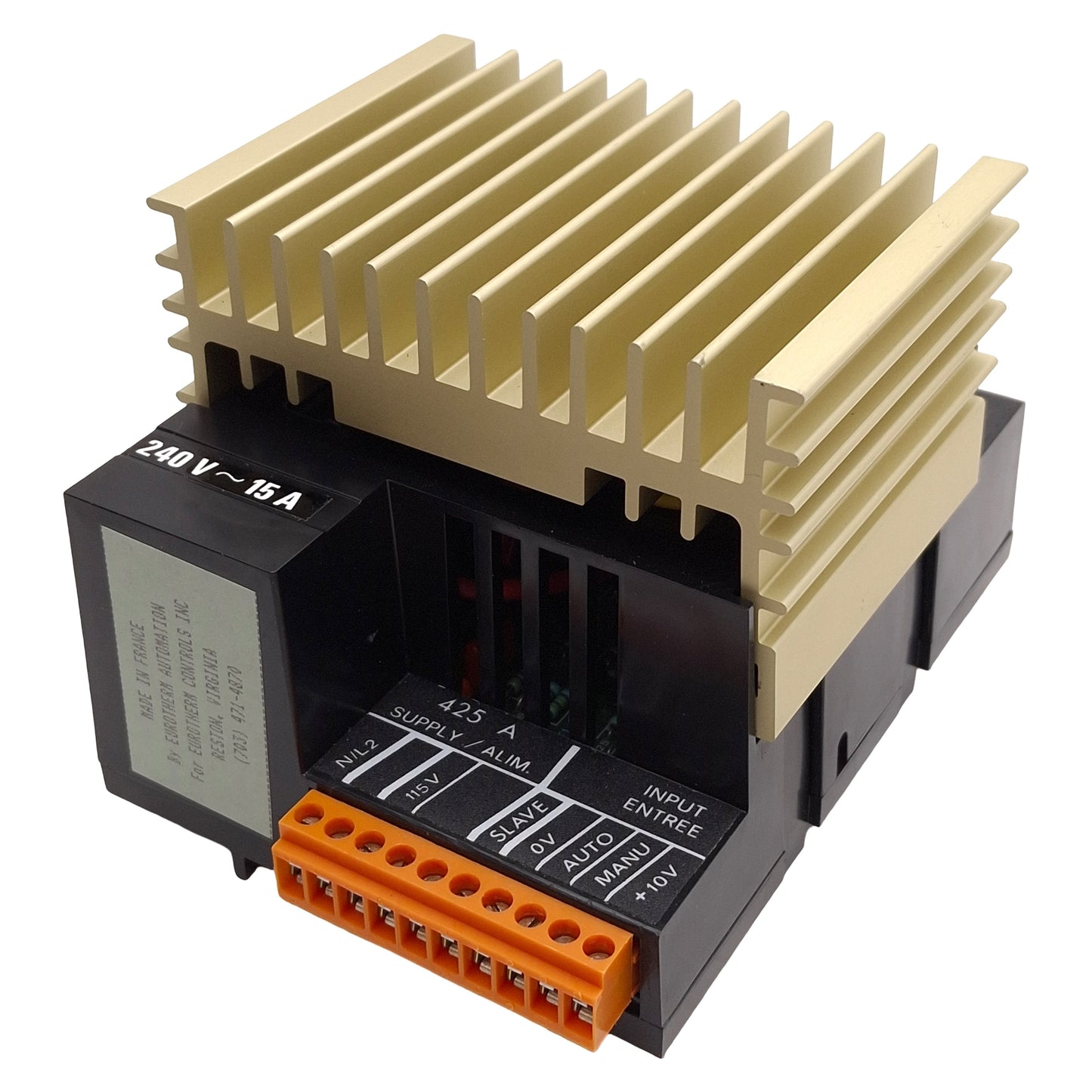 Used Eurotherm 425A/15A/240V/110V120/4MA20/PA/ENG/CL/00 Eurocube Thyristor Unit, 15A