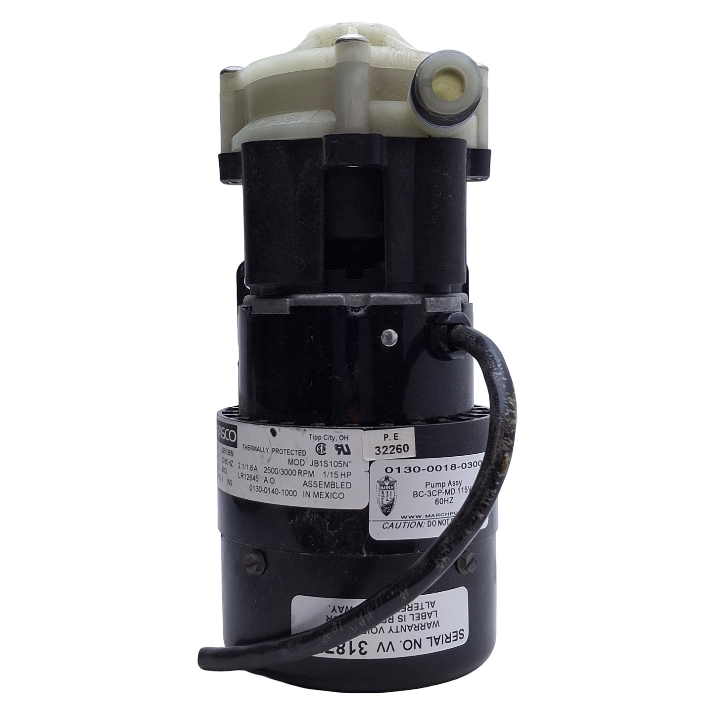 Used March Pumps BC-3CP-MD Magnetic Drive Pump 1-Phase, 115/230VAC, 3/4" FPT Inlet