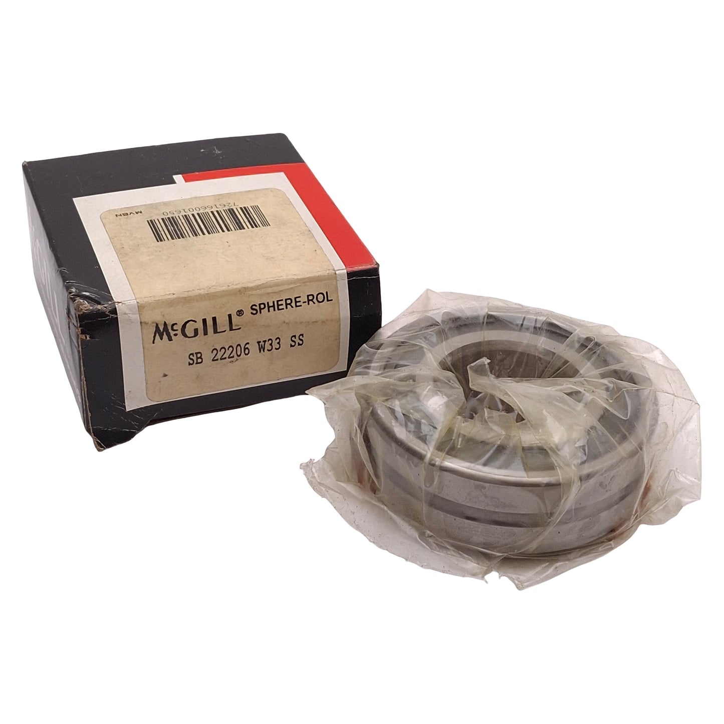 New McGill SB 22206 W33 SS Spherical Roller Bearing, ø30mm ID, ø62mm OD, 20mm Width