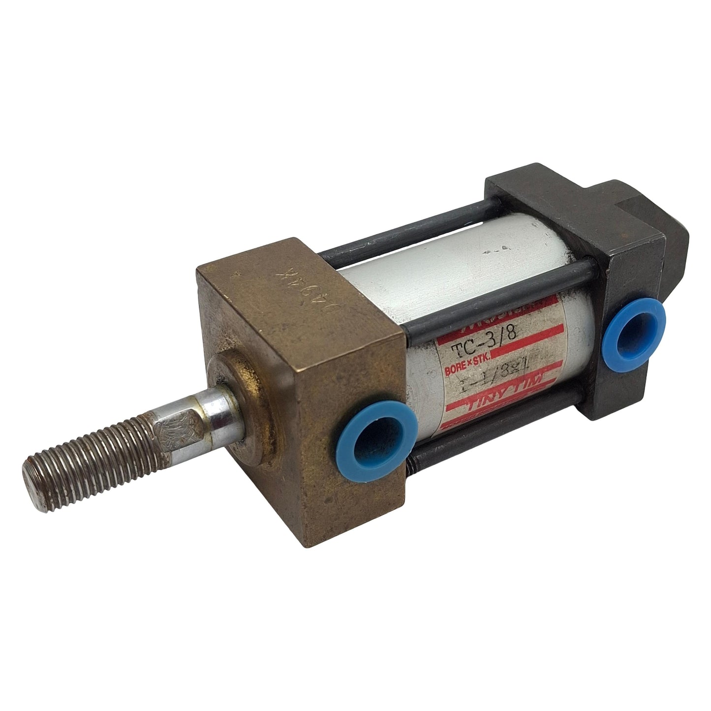 Used Mosier TC-3/8 1-1/8X1 Pneumatic Cylinder, ø1-1/8in Bore, 1in Stroke, 1/8in NPT