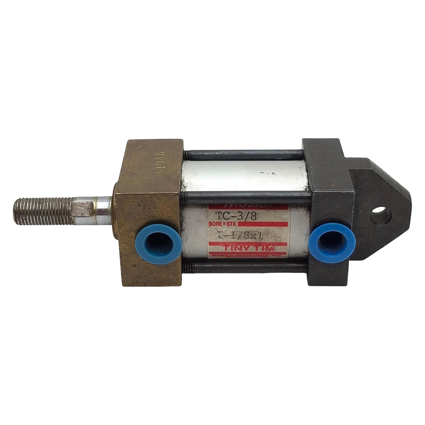 Used Mosier TC-3/8 1-1/8X1 Pneumatic Cylinder, ø1-1/8in Bore, 1in Stroke, 1/8in NPT