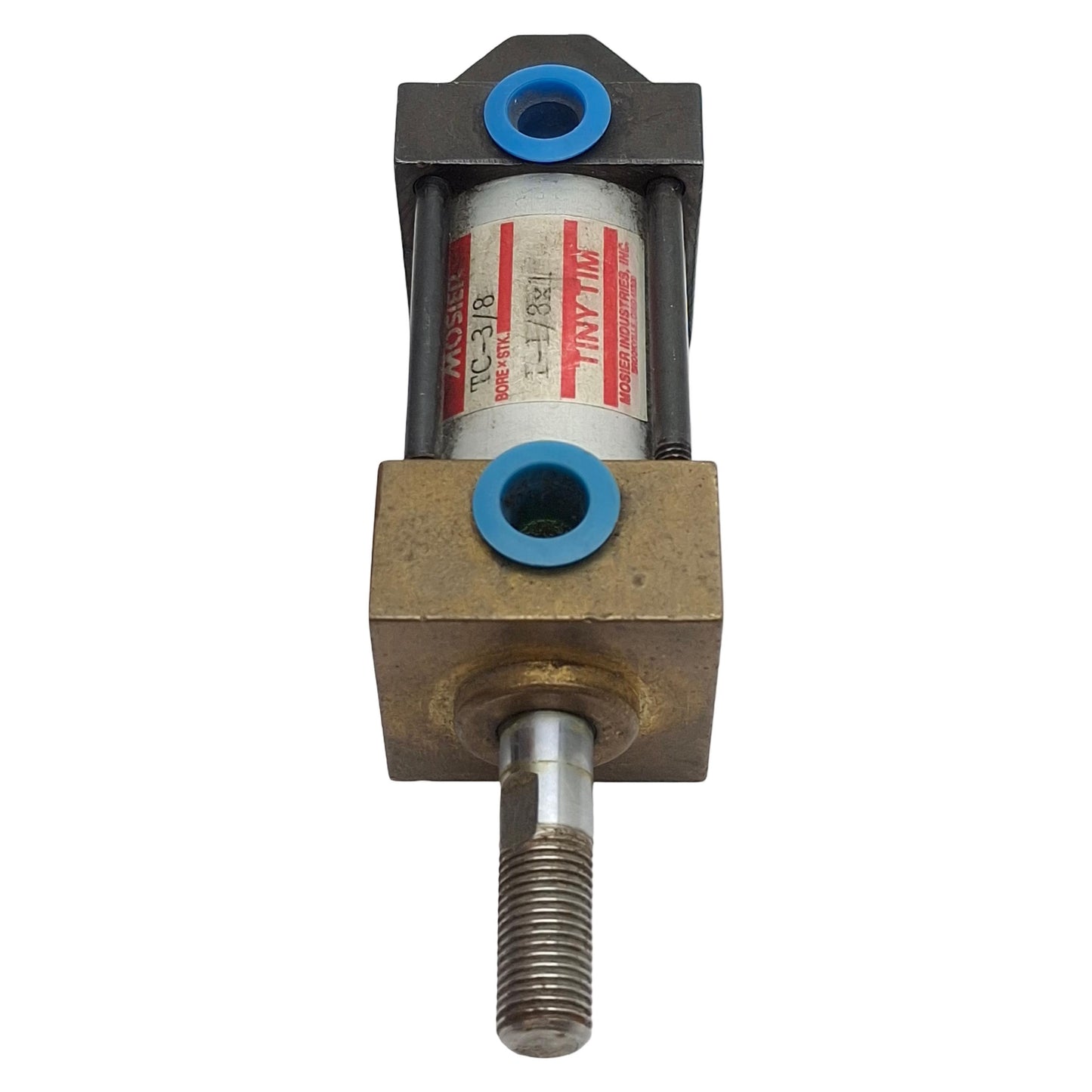 Used Mosier TC-3/8 1-1/8X1 Pneumatic Cylinder, ø1-1/8in Bore, 1in Stroke, 1/8in NPT