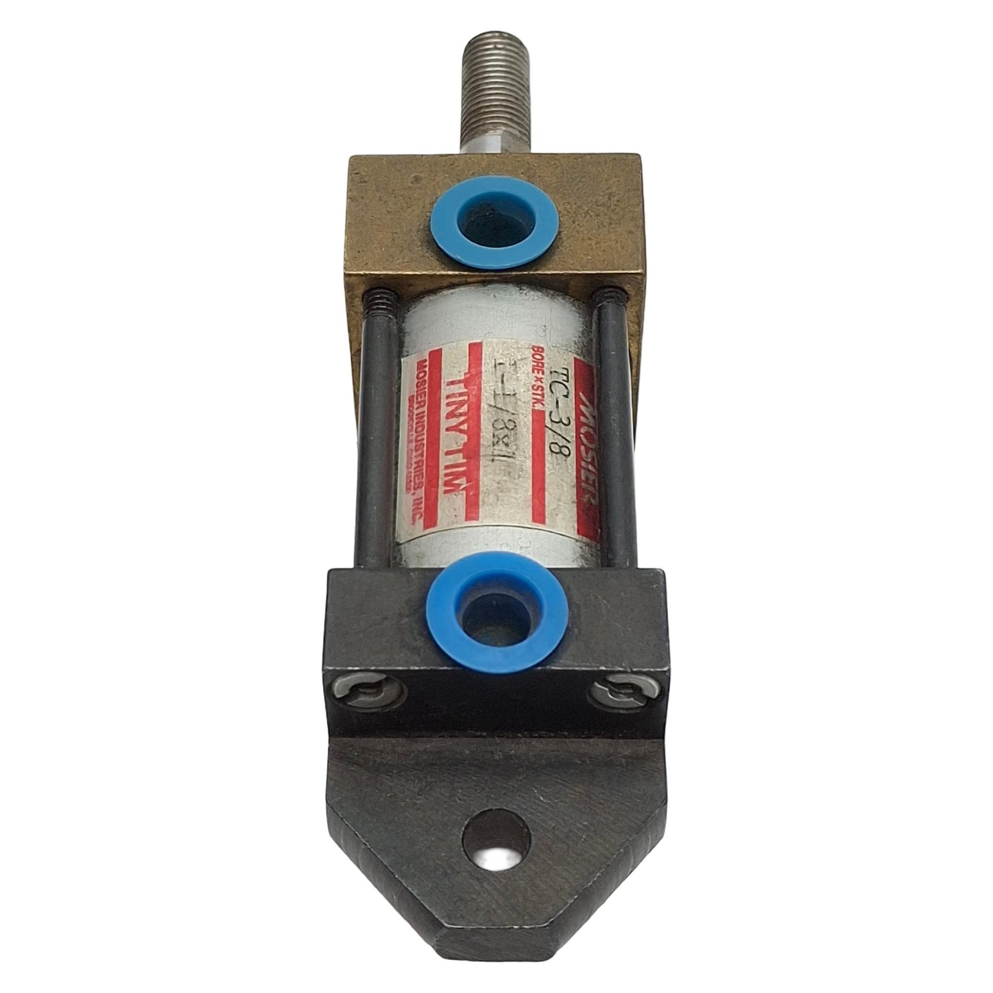 Used Mosier TC-3/8 1-1/8X1 Pneumatic Cylinder, ø1-1/8in Bore, 1in Stroke, 1/8in NPT