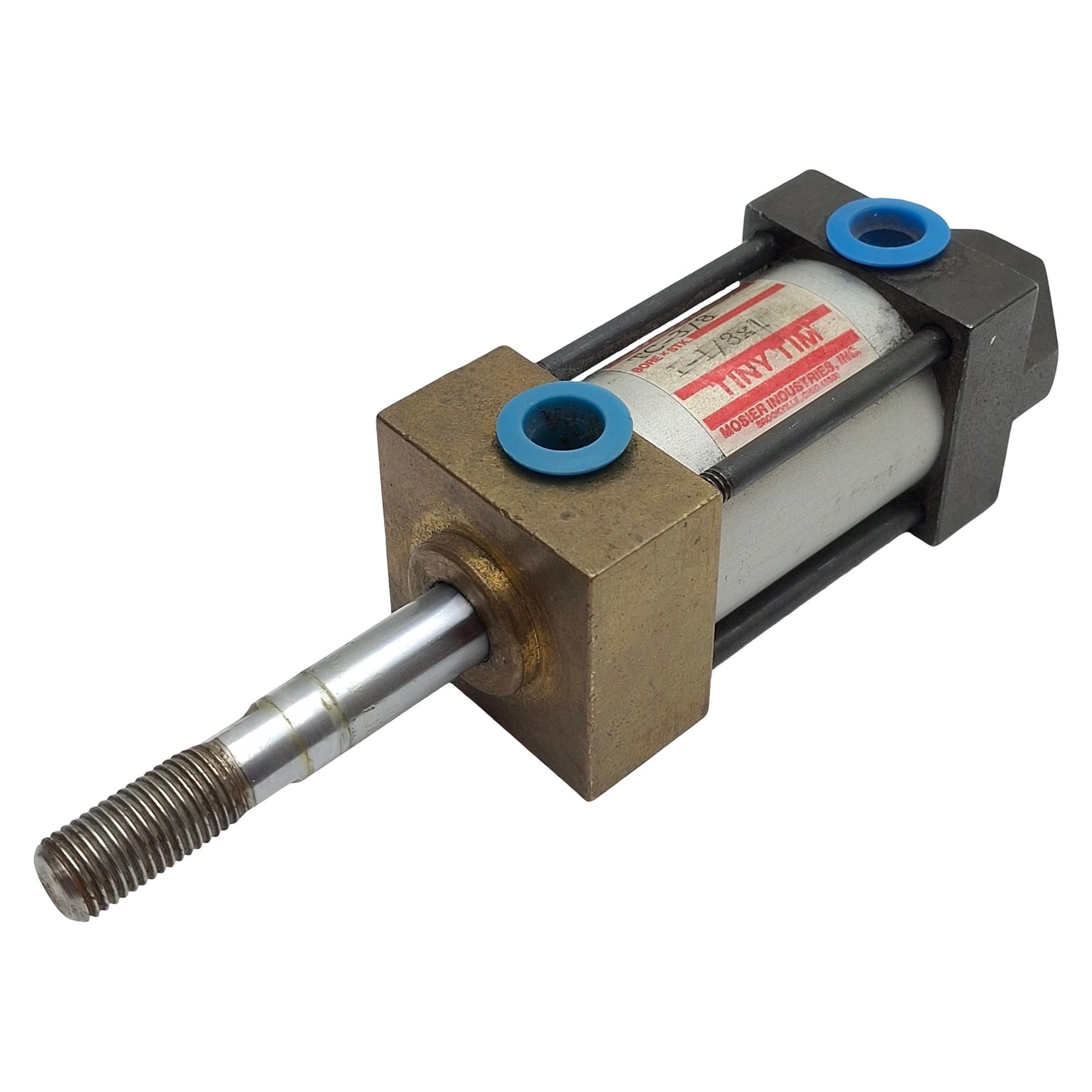 Used Mosier TC-3/8 1-1/8X1 Pneumatic Cylinder, ø1-1/8in Bore, 1in Stroke, 1/8in NPT