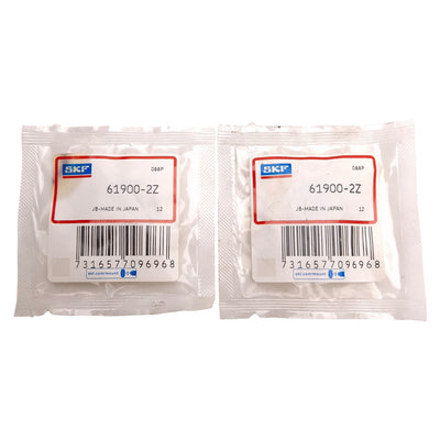 New Lot of 2 SKF 61900-2Z Ball Bearing, ø10mm ID, ø22mm OD, 6mm Width, 1.27kN