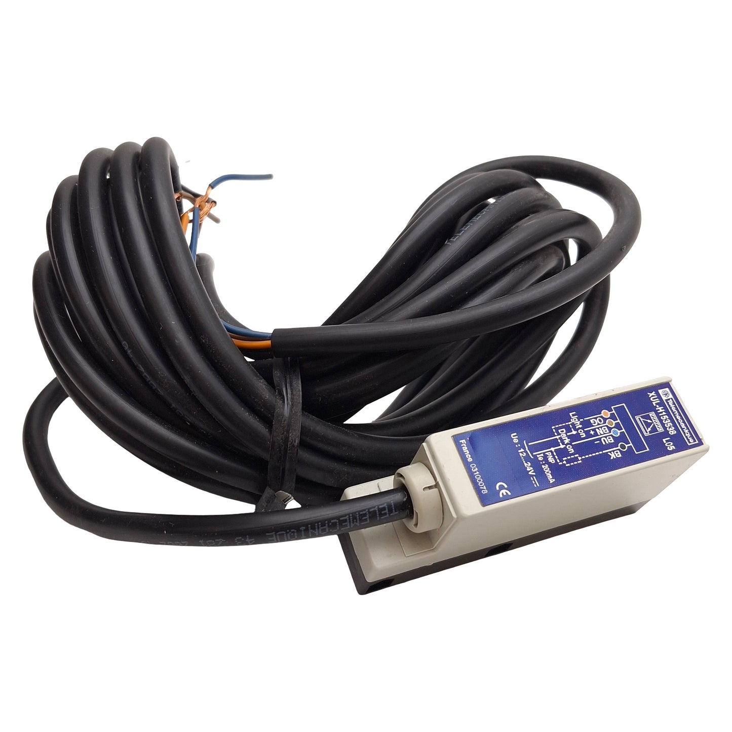 New – Open box Telemecanique XUL-H153538L05 Photoelectric Sensor, PNP, 0.05-0.15m, 12-24VDC