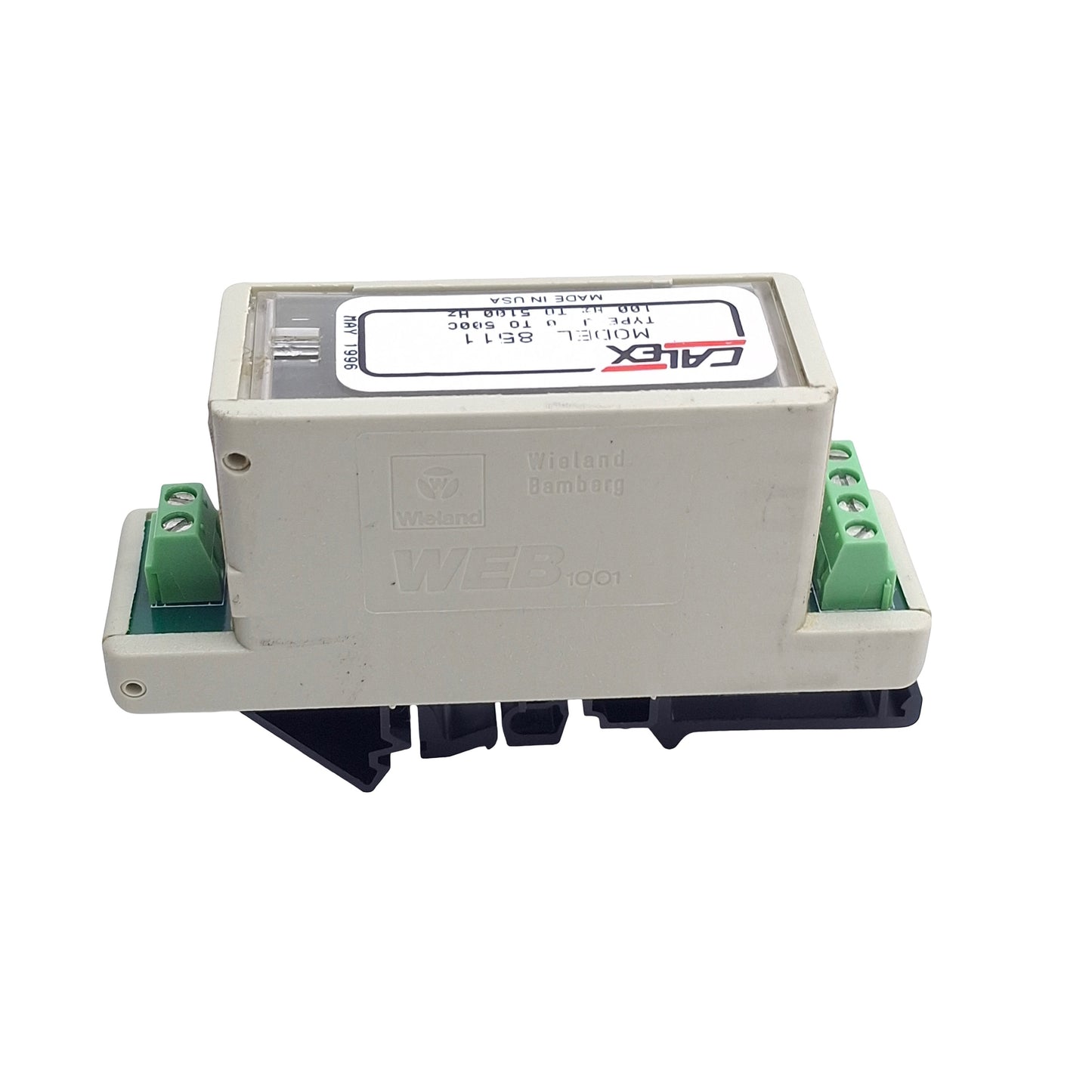 Used Calex Model 8511 Thermocouple Converter, Type J, 100Hz to 5100Hz Output, 24VDC