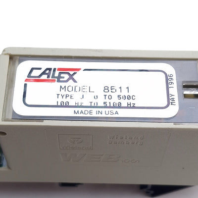 Used Calex Model 8511 Thermocouple Converter, Type J, 100Hz to 5100Hz Output, 24VDC