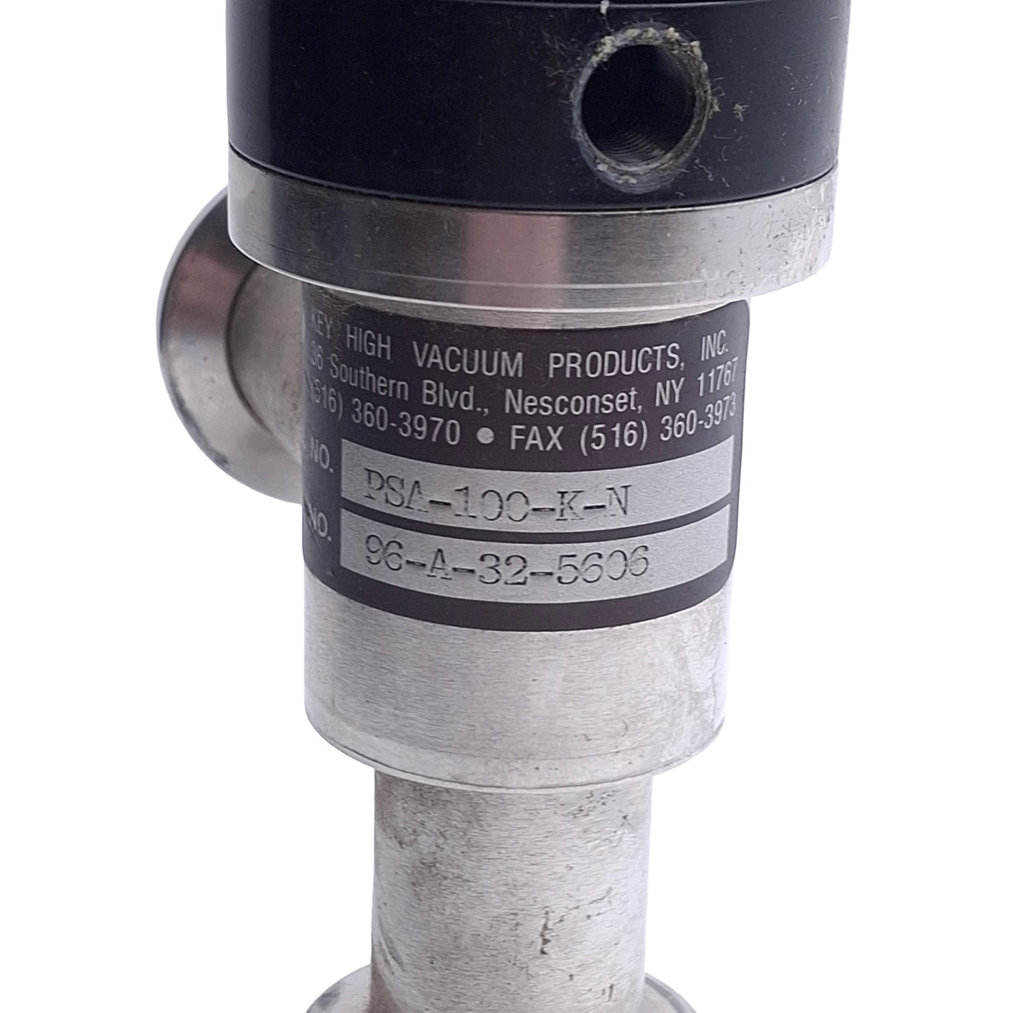 Used KeyHigh PSA-100-K-N Performance Series Vacuum Valve, 15L/s, 60-100psi, NW25