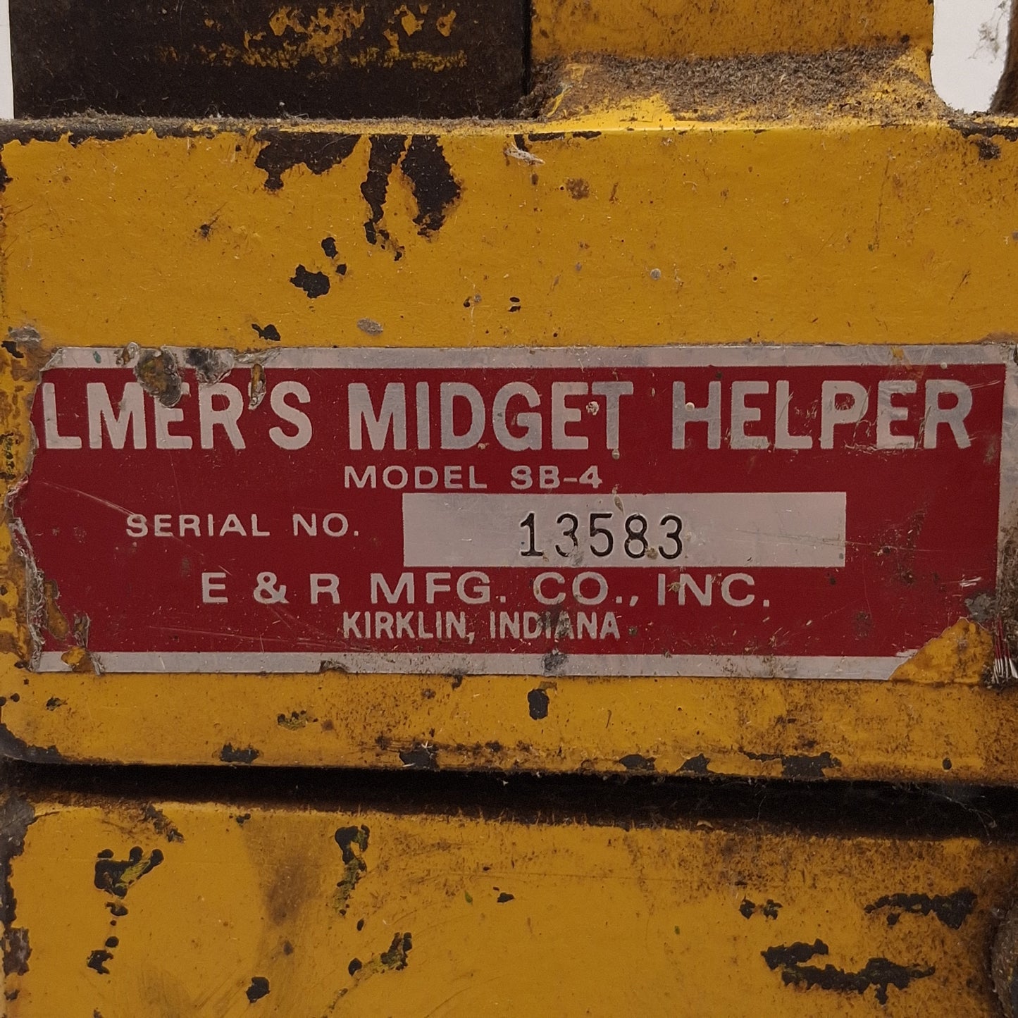 Used E&R Manufacturing SB-4 Elmer's Midget Helper Brick Cutter, Lever Operated