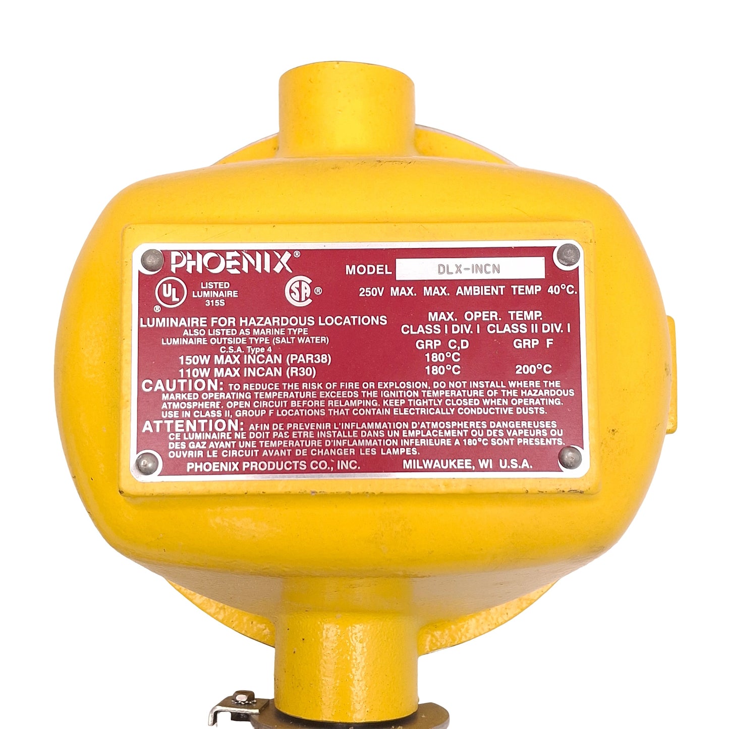 New – Open box Phoenix Products DLX-INCN Explosion Proof Task Docklight, 120-277 VAC 32in L