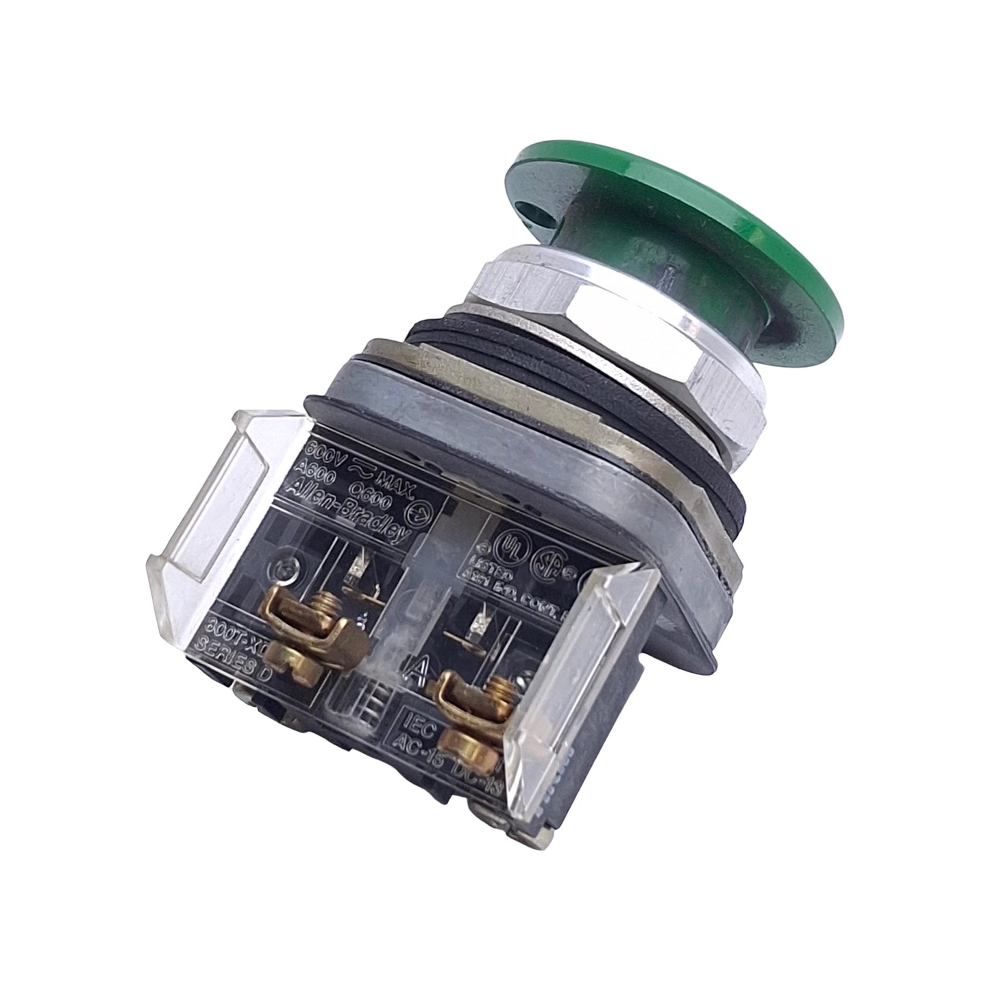 Used Allen Bradley 800T-D1D1 PushButton Switch, Momentary, 30mm, 1NO, 600VAC 10A Max
