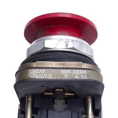Used Allen Bradley 800T-D6D2 PushButton Switch, Momentary, 30mm, 1NC, 600VAC 10A Max