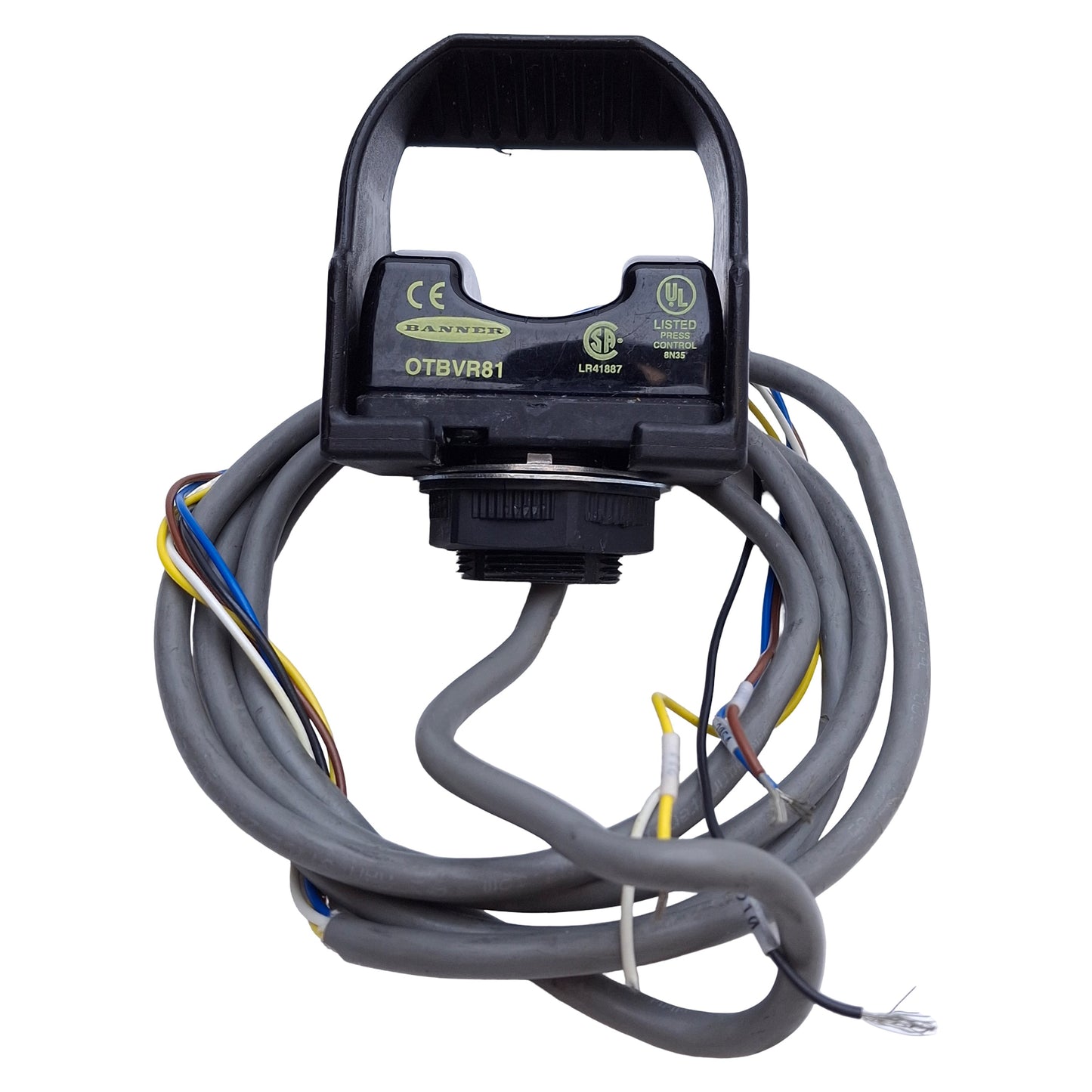 Used Banner OTBVR81 Optical Momentary Touch Button 20-30VAC/DC, SPDT, 6ft Cable