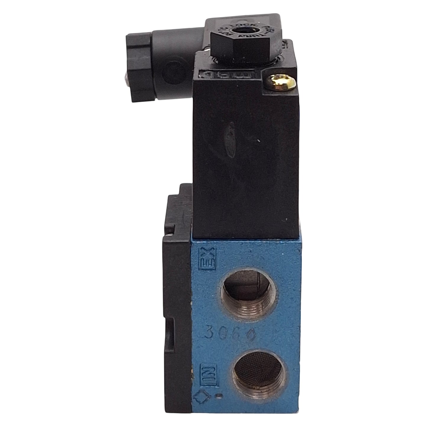 Used Mac 45A-AA1-DAAJ-1KA Solenoid Valve, 4/2-Way, Vac-120psi, 1/8in NPT, 120VAC Coil