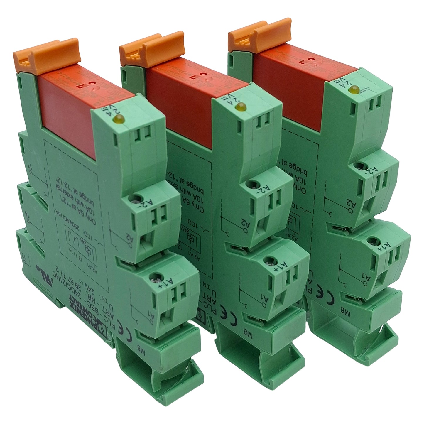 Used Lot of 3 Phoenix Contact 2967772 Solid-State Relay Module 1CO, 24VDC, 250VAC Out