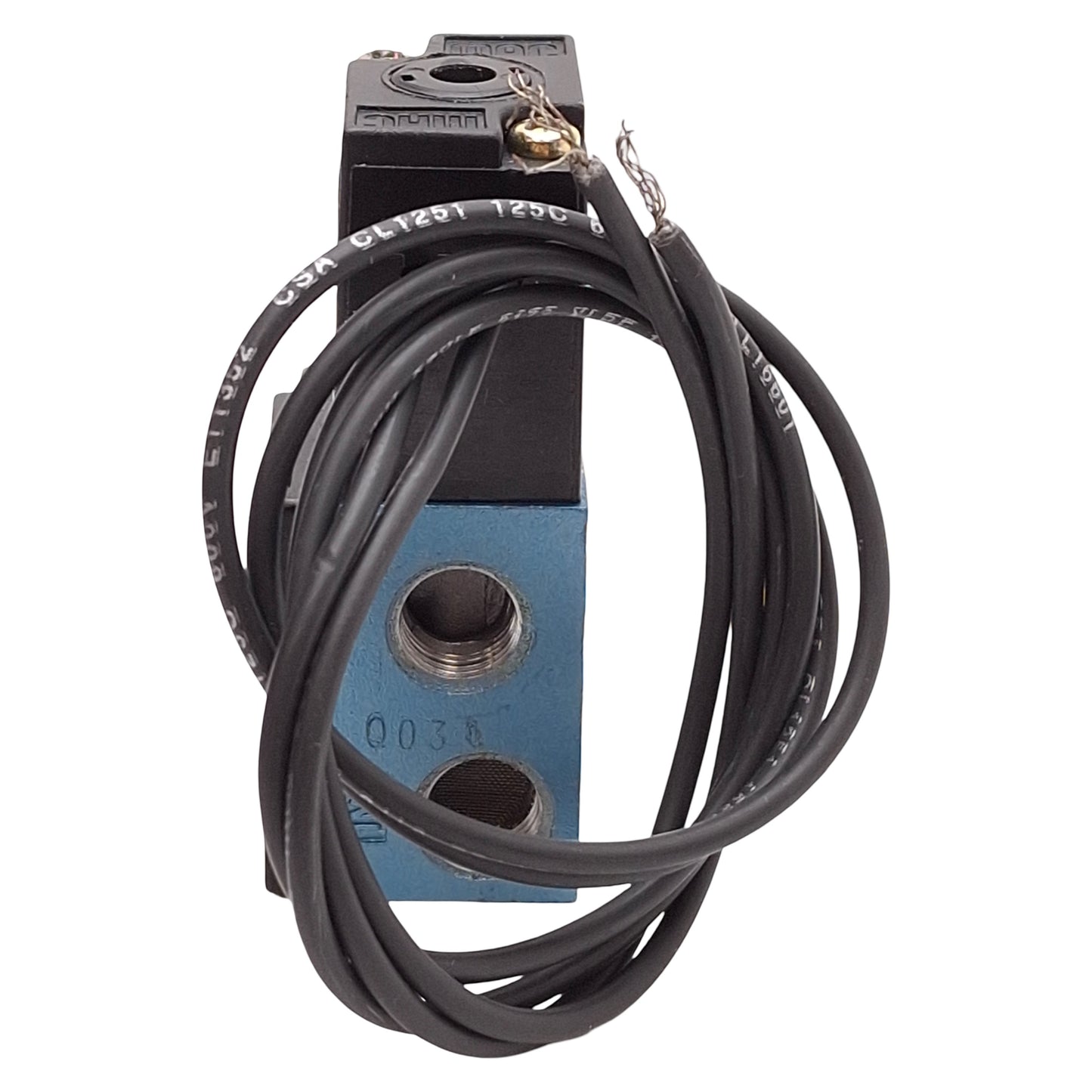 Used Mac 45A-AA1-DAAA-1BA Solenoid Valve, 4/2-Way, Vac-120psi, 1/8in NPT, 120VAC Coil