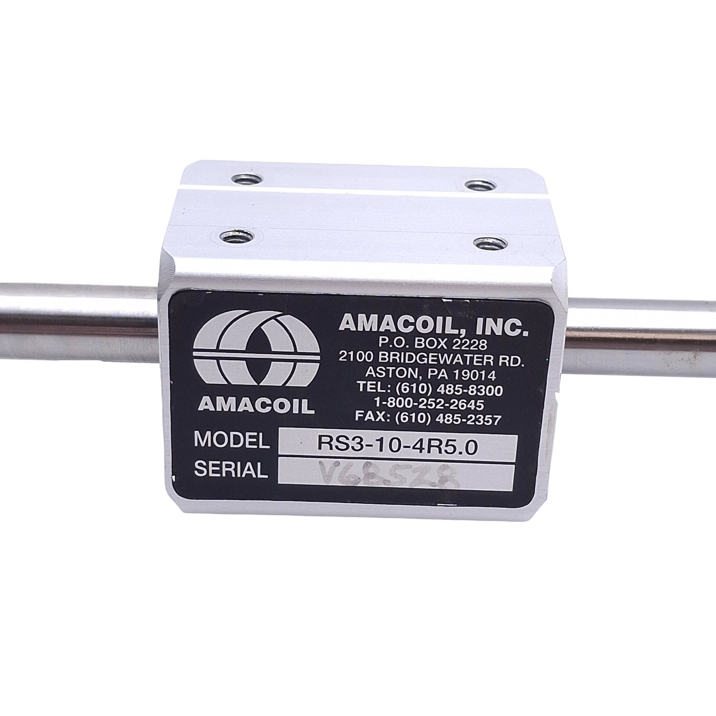 Used Amacoil RS3-10-4R5.0 Rolling Ring Linear Drive Nut, 325mm Travel, 5mm Pitch