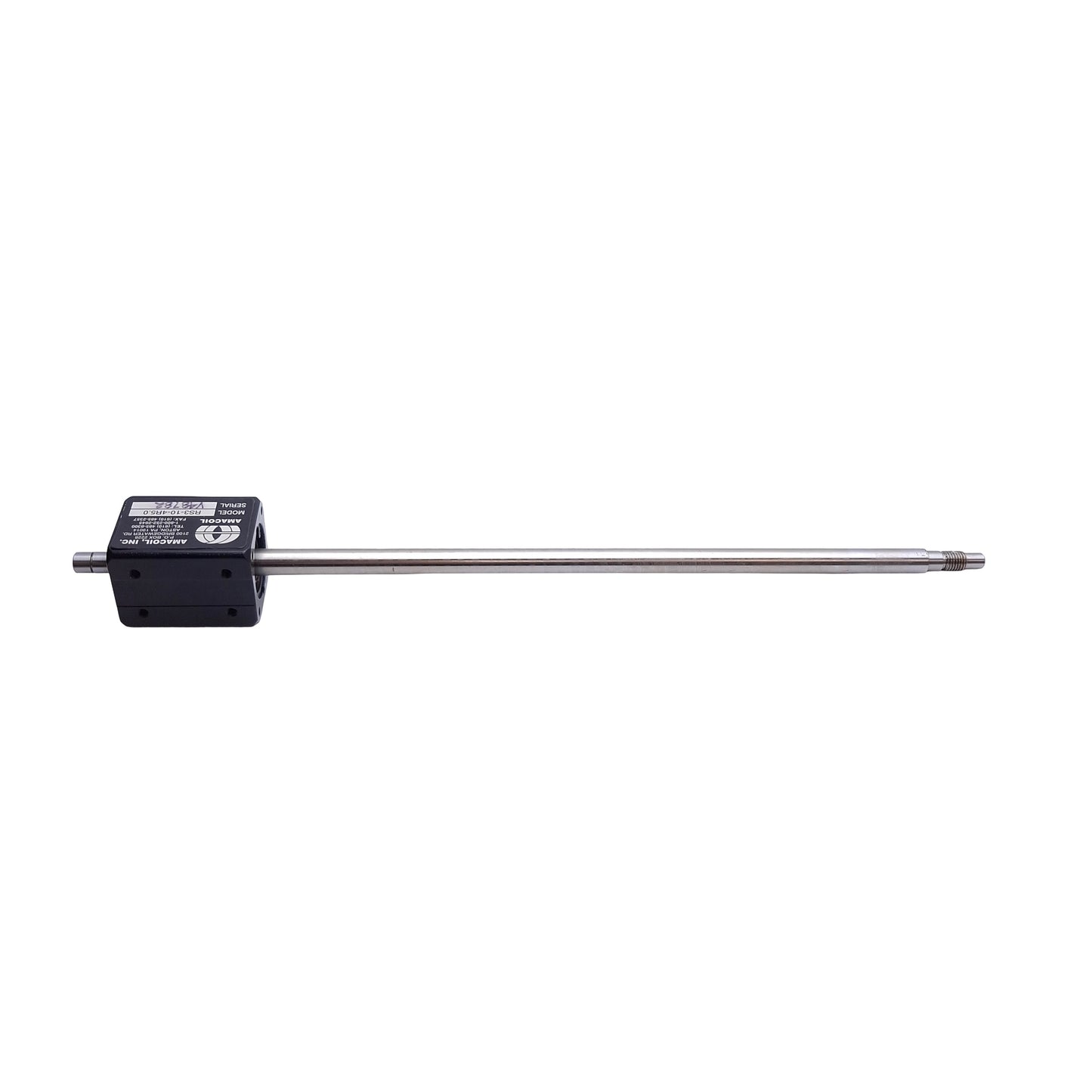 Used Amacoil RS3-10-4R5.0 Rolling Ring Linear Drive Nut, 5mm Pitch, 345mm Rail Length