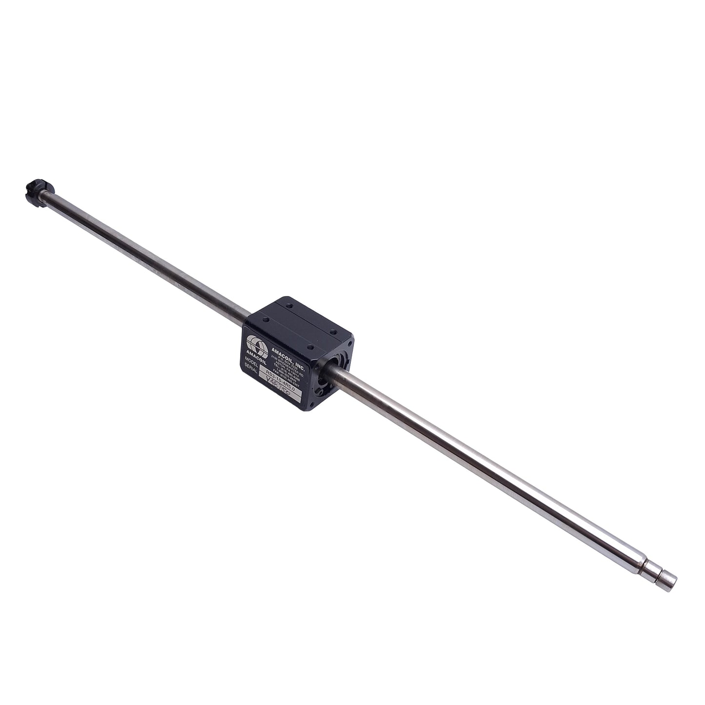 Used Amacoil RS3-10-4R5.0 Rolling Ring Linear Drive Nut, 5mm Pitch, 425mm Rail Length