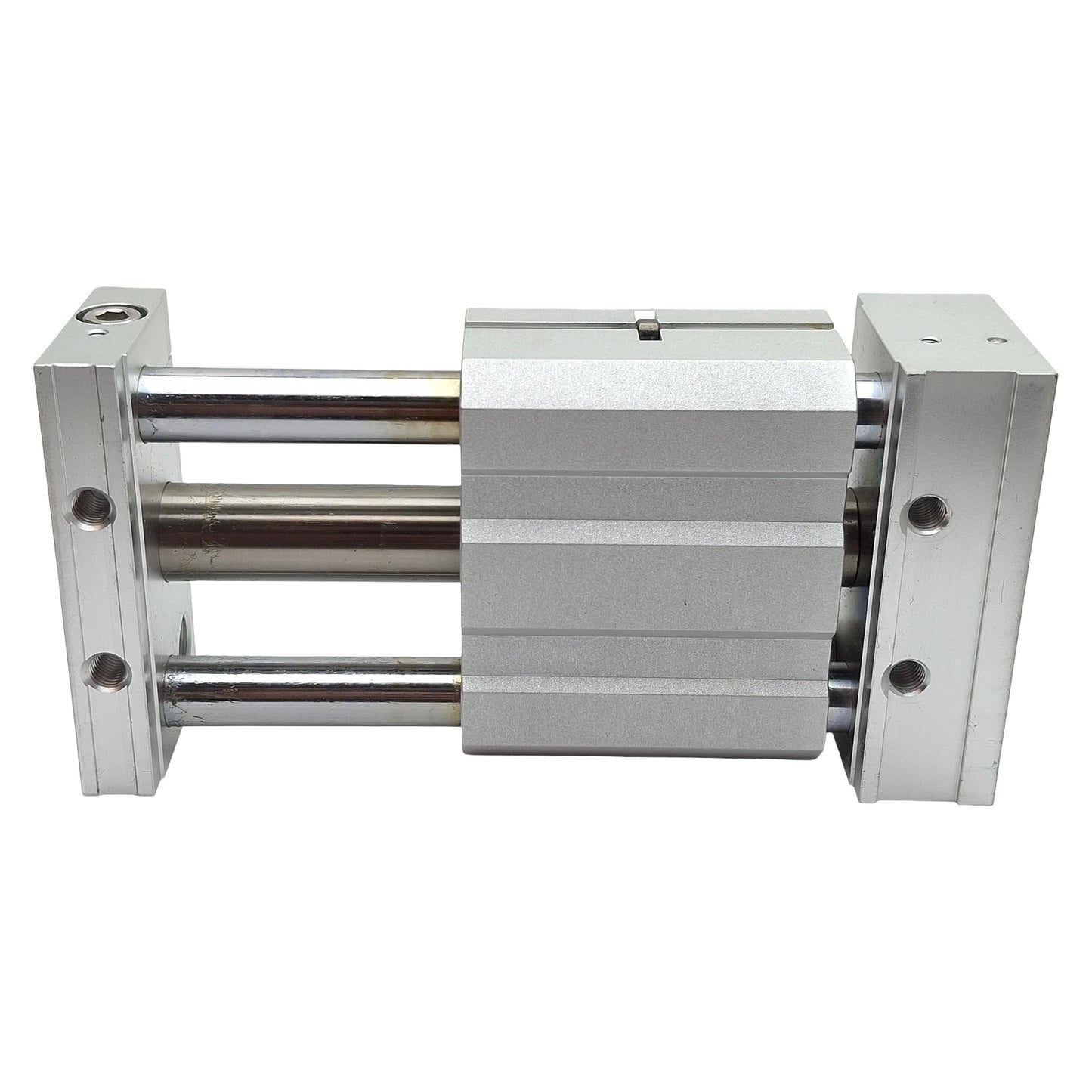 Used SMC NCDY2S15H-0200 Guided Cylinder, ø5/8in Bore, 2in Stroke, 100psi, #10-32UNF