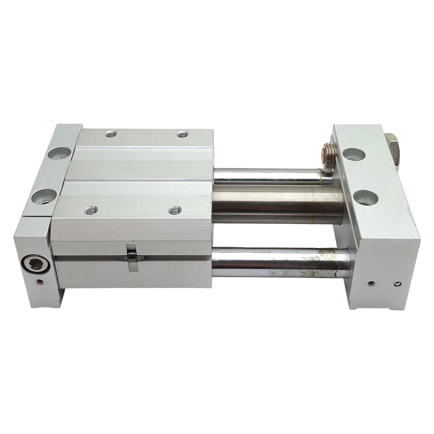 Used SMC NCDY2S15H-0200 Guided Cylinder, ø5/8in Bore, 2in Stroke, 100psi, #10-32UNF