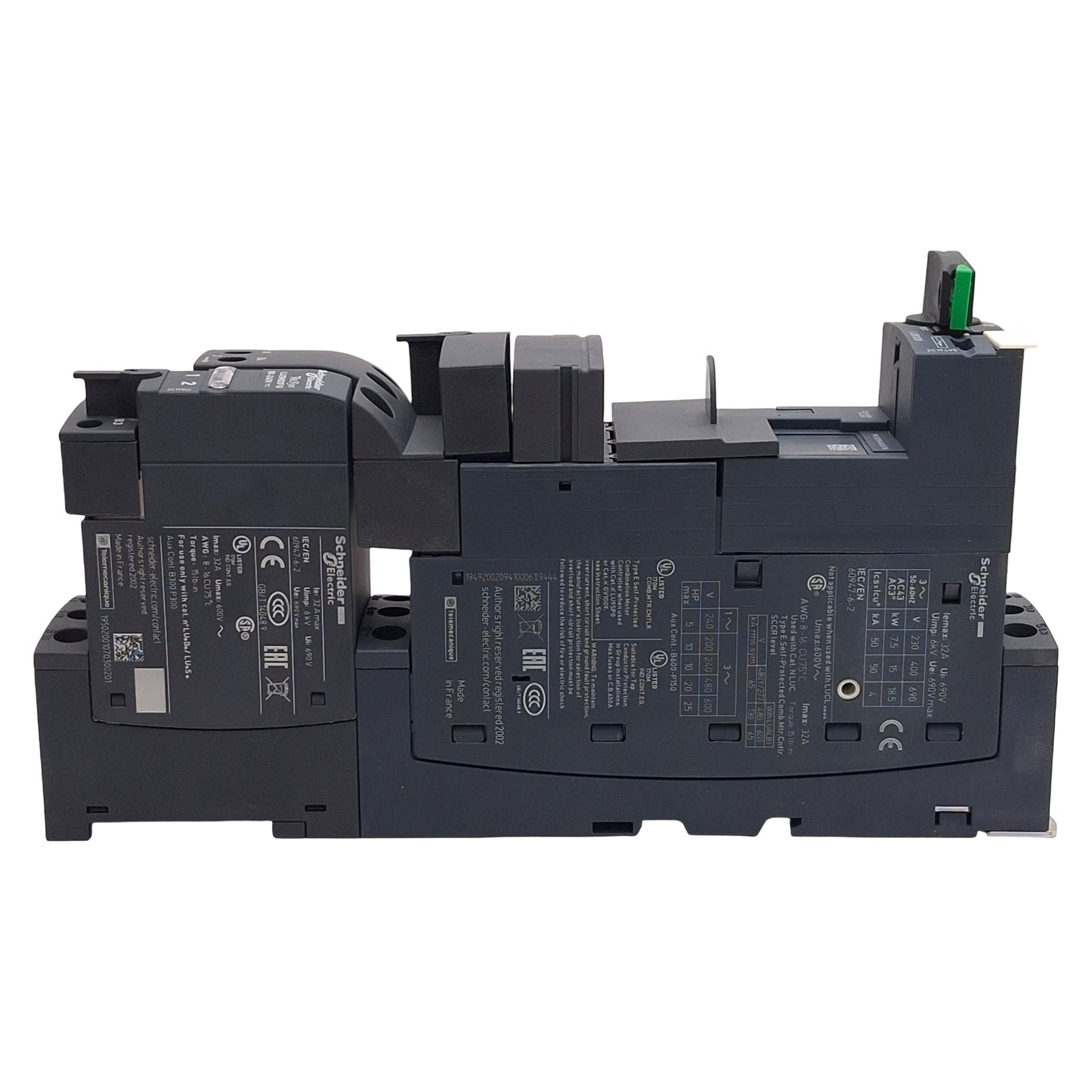 New Schneider Electric LU2B32FU Reversing Power Base 3-Pole, 32A, 110-240VAC/DC Coil