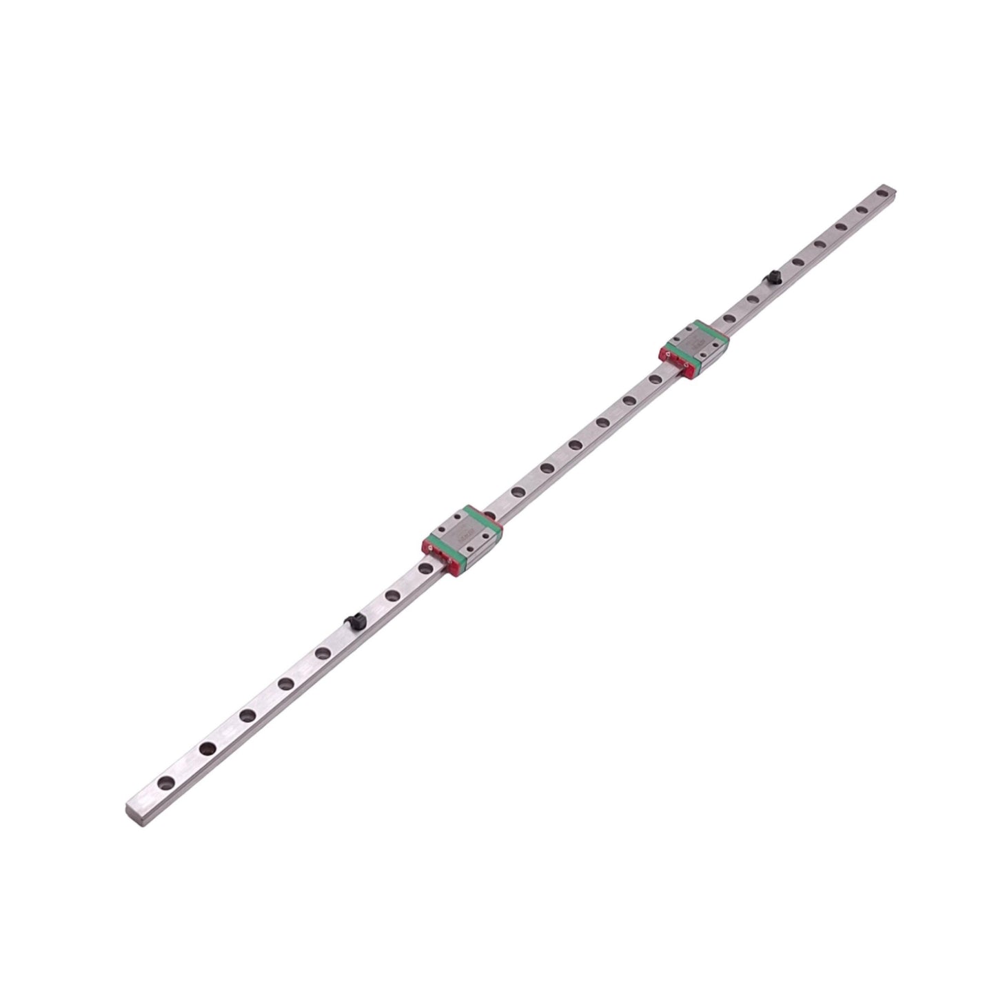 Used Hiwin MGN9H (2x) Linear Guide Blocks w/ 9x520mm Rail, 20mm Pitch, 4.10kN Max