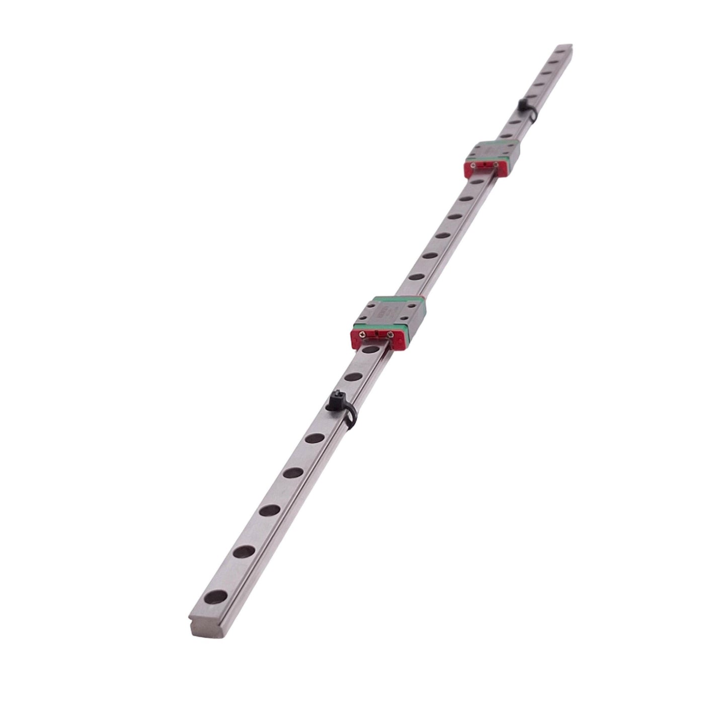 Used Hiwin MGN9H (2x) Linear Guide Blocks w/ 9x520mm Rail, 20mm Pitch, 4.10kN Max