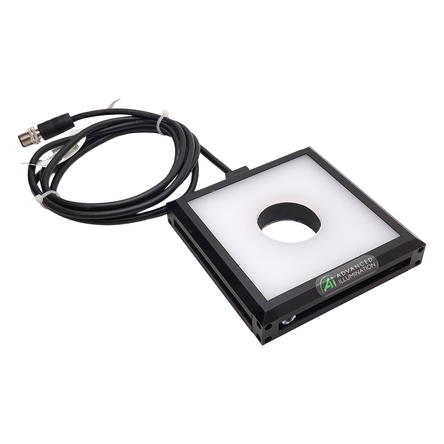 Used AI FD2-040462524-M12 Machine Vision Light, 4x4in, ø1.75in, Red 625nm, 24VDC, M12