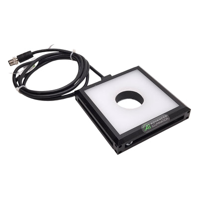 Used AI FD2-040462524-M12 Machine Vision Light, 4x4in, ø1.75in, Red 625nm, 24VDC, M12
