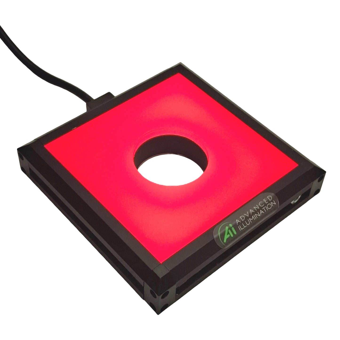 Used AI FD2-040462524-M12 Machine Vision Light, 4x4in, ø1.75in, Red 625nm, 24VDC, M12