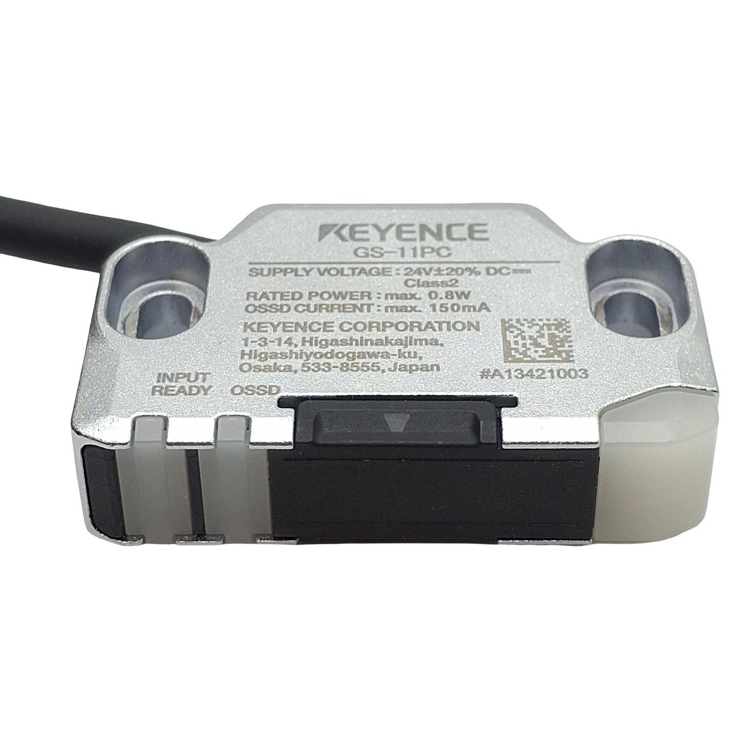 Used Keyence GS-11PC Safety Interlocking Switch PNP 24VDC 0.8W, 18/14mm Range, 8P M8